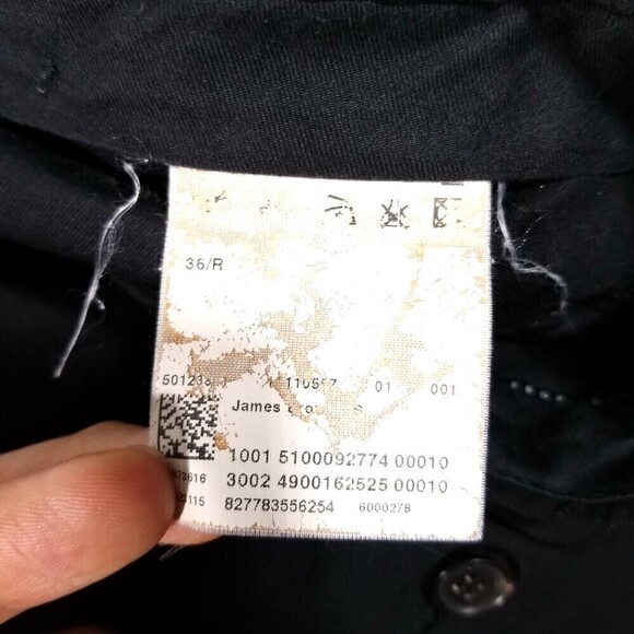 BOSS Hugo Boss James Virgin Wool Coated Dress Pant Classic Black 36 Suit Trouser - Picture 4 of 5